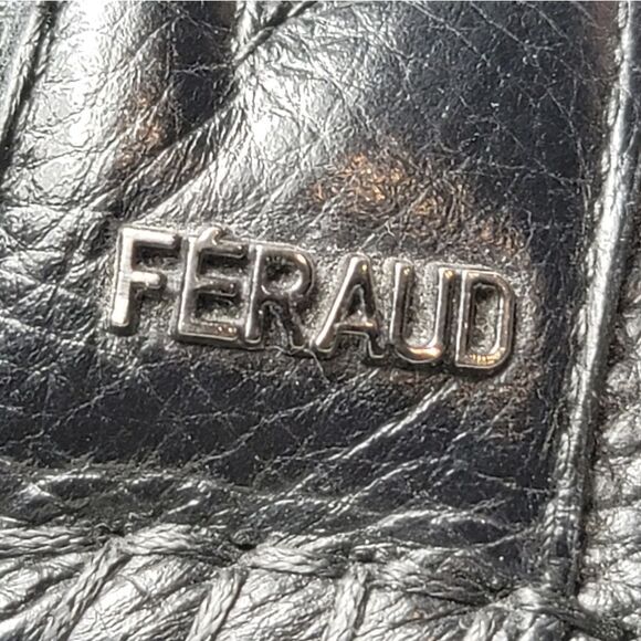 Louis Feraud Paris Mens Driving Boat Loafer Size 9.5 Black Pebbled Leather Shoes main image 8